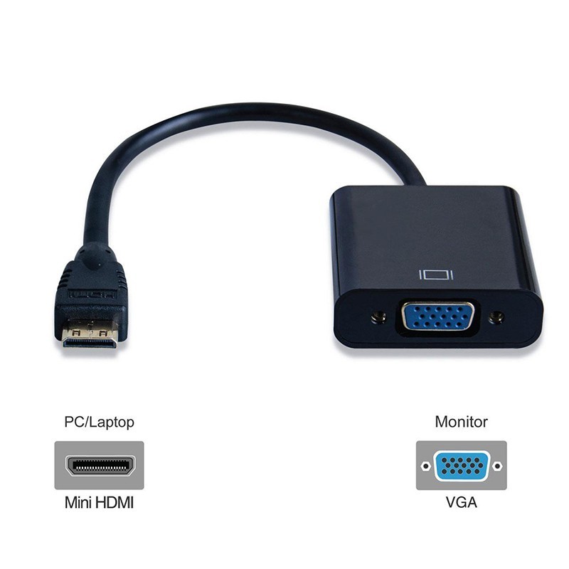 تبدیل مینی HDMI به VGA با صدا