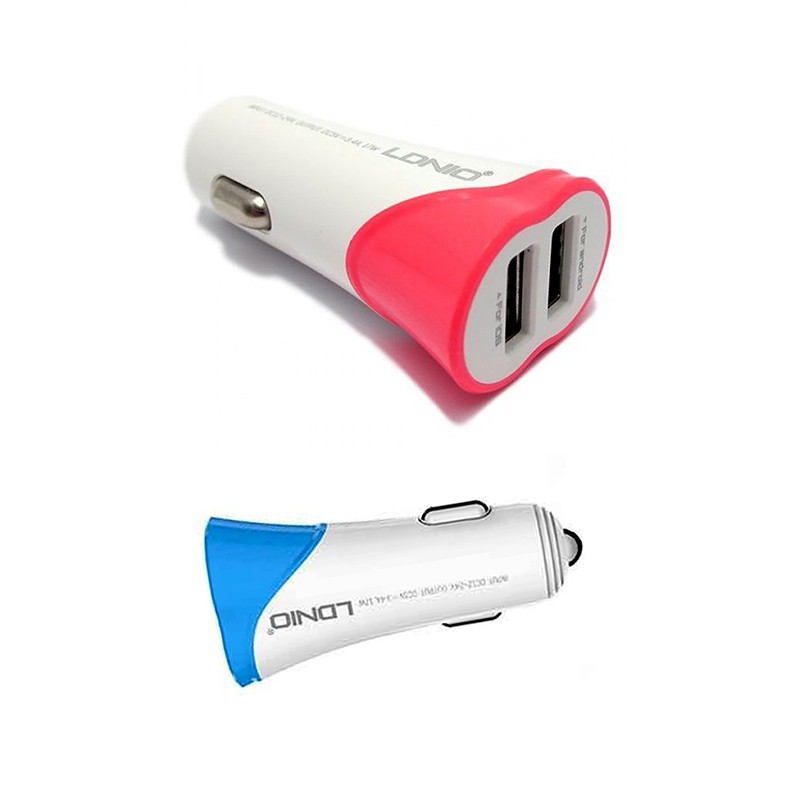 شارژر USB فندکی 2 پورت برند LDNIO مدل C332